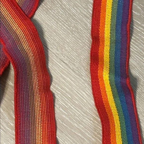 Rainbow Striped Elastic Wide Band Suspenders - Picture 7 of 8